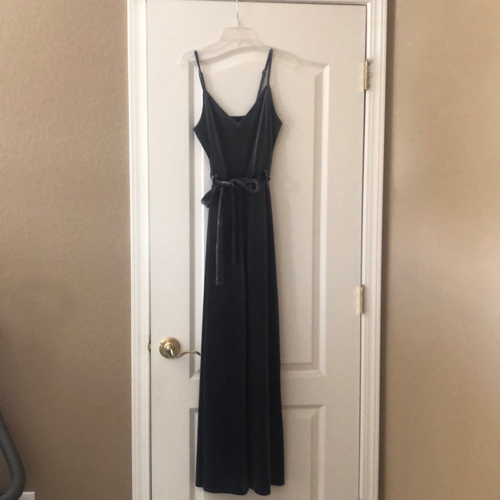 Forever 21 Grey Velvet jumpsuit